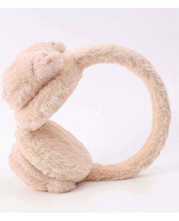 Babyhug Ear Muffs with Bear Design - Light Brown