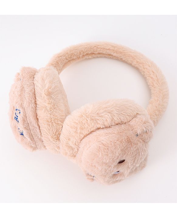 Babyhug Ear Muffs with Bear Design - Light Brown