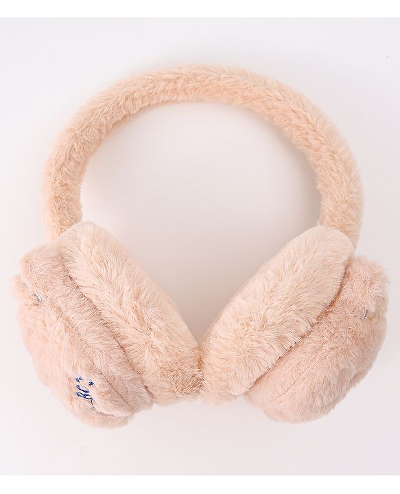 Babyhug Ear Muffs with Bear Design - Light Brown