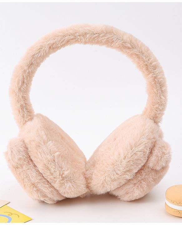 Babyhug Ear Muffs with Bear Design - Light Brown