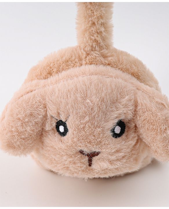 Babyhug Ear Muffs with Bear Design - Light Brown