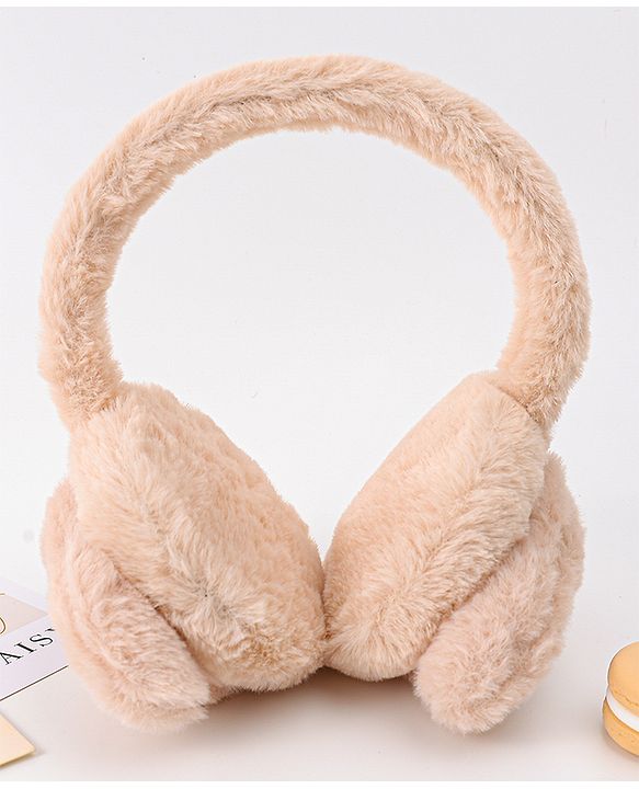 Babyhug Ear Muffs with Bear Design - Light Brown