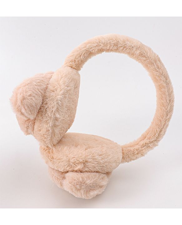 Babyhug Ear Muffs with Bear Design - Light Brown