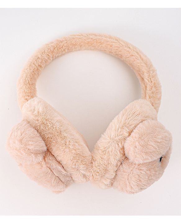 Babyhug Ear Muffs with Bear Design - Light Brown