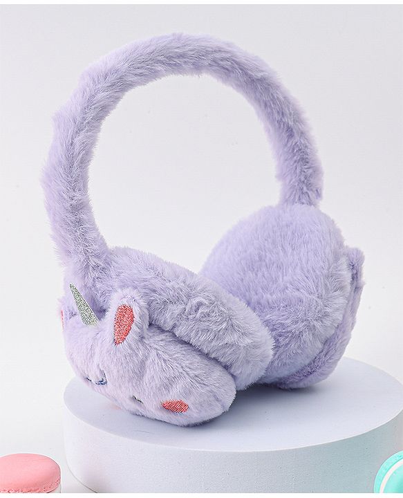 Babyhug Ear Muffs with Unicorn Design - Light Pink