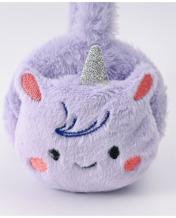 Babyhug Ear Muffs with Unicorn Design - Light Pink