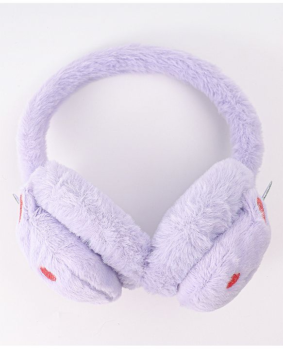 Babyhug Ear Muffs with Unicorn Design - Light Pink