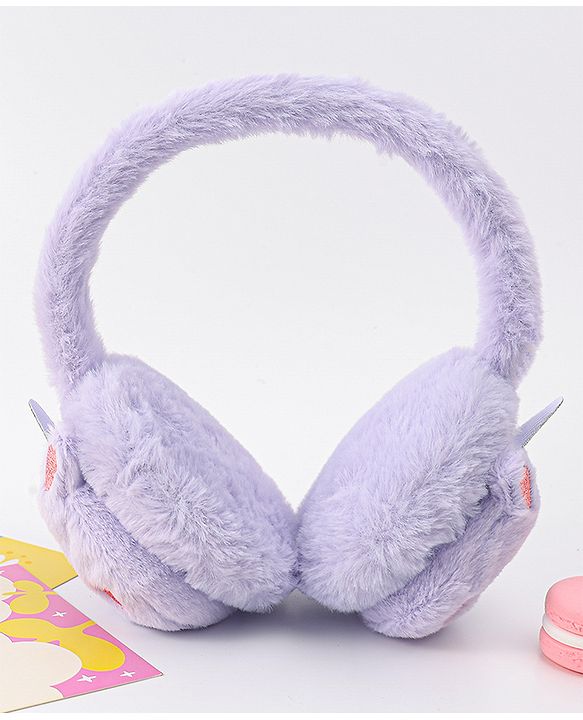 Babyhug Ear Muffs with Unicorn Design - Light Pink