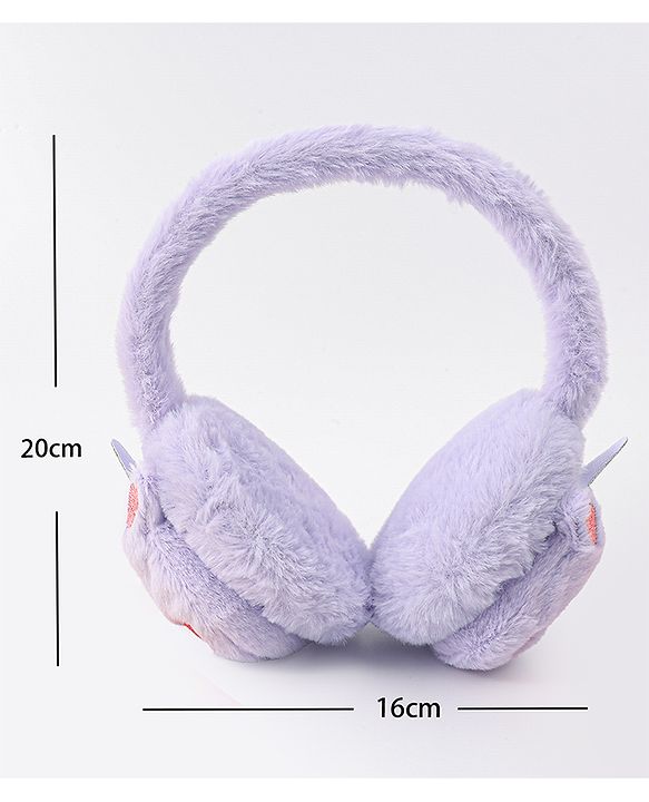 Babyhug Ear Muffs with Unicorn Design - Light Pink