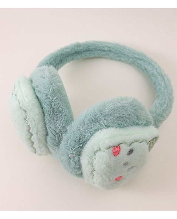 Babyhug Ear Muffs with Dino Design - Light Green