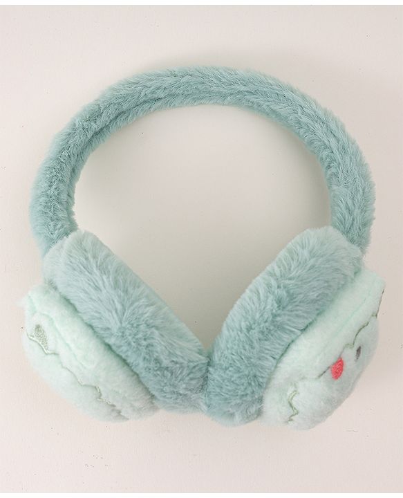 Babyhug Ear Muffs with Dino Design - Light Green