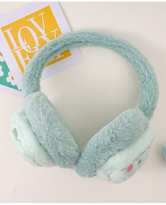 Babyhug Ear Muffs with Dino Design - Light Green