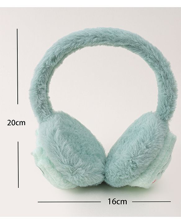 Babyhug Ear Muffs with Dino Design - Light Green