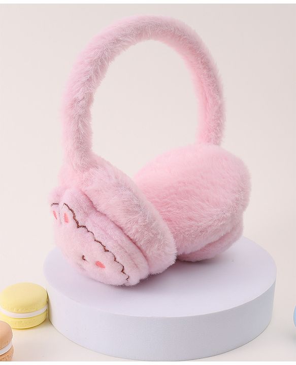 Babyhug Ear Muffs with Dino Design - Pink