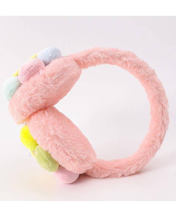 Babyhug Ear Muffs with Smiley Design - Pink
