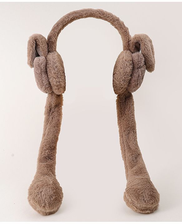 Babyhug Ear Muff with Bear Design - Tan