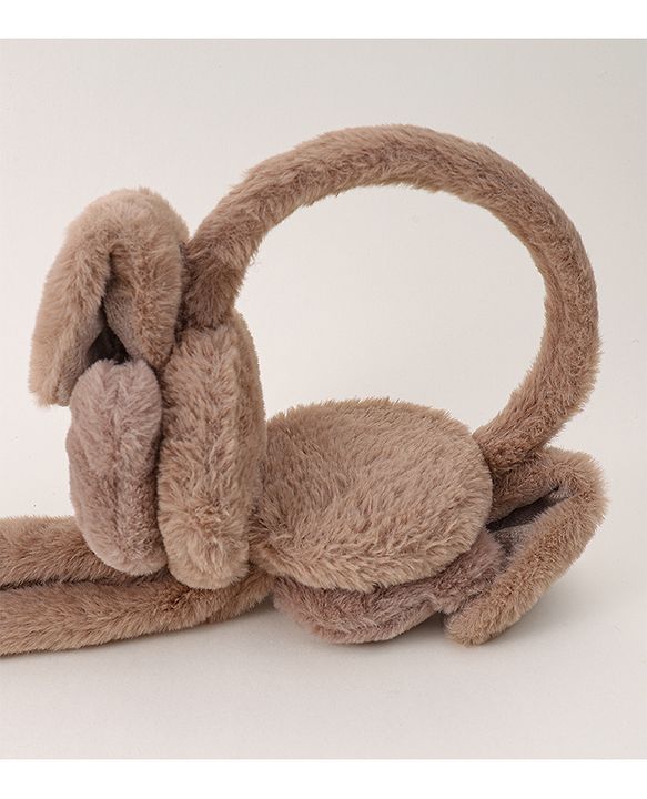Babyhug Ear Muff with Bear Design - Tan