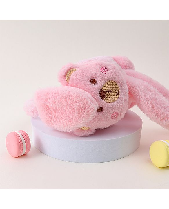 Babyhug Ear Muffs with Bear Design - Pink