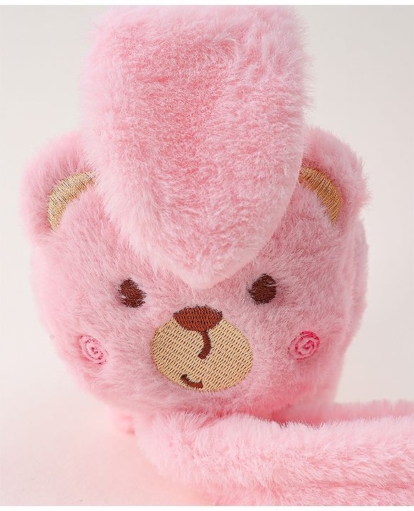 Babyhug Ear Muffs with Bear Design - Pink