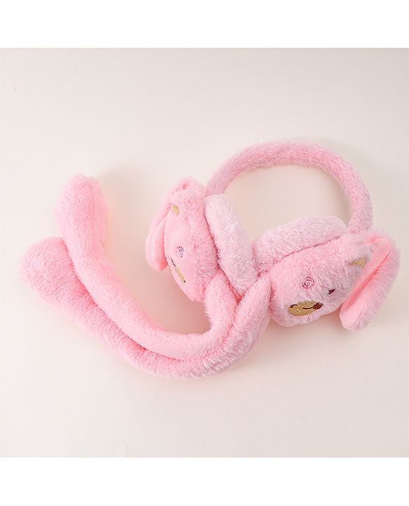 Babyhug Ear Muffs with Bear Design - Pink