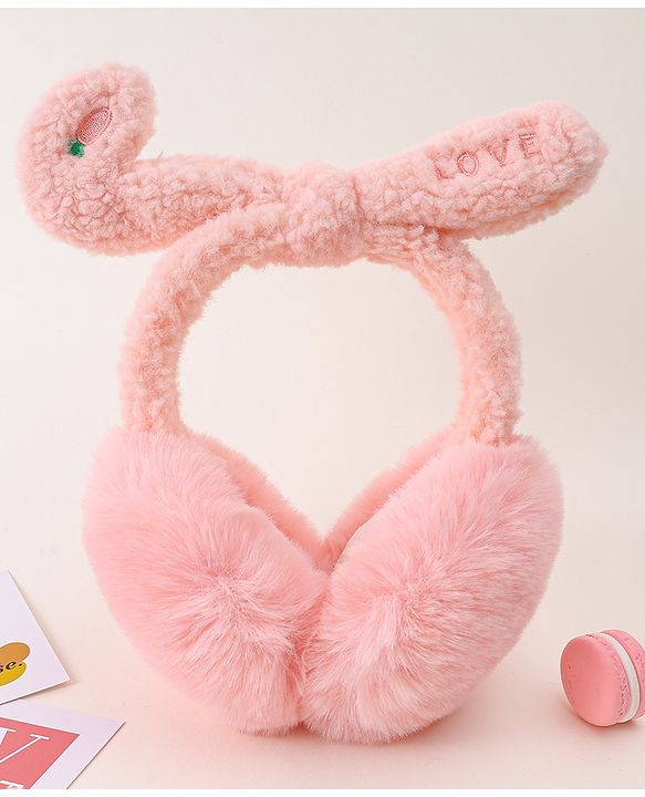 Babyhug Ear Muffs with Ear Applique - Pink