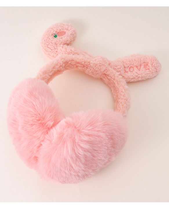 Babyhug Ear Muffs with Ear Applique - Pink