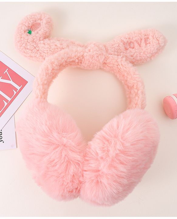 Babyhug Ear Muffs with Ear Applique - Pink