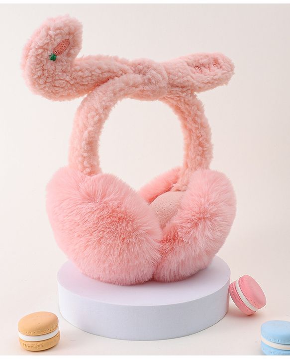 Babyhug Ear Muffs with Ear Applique - Pink