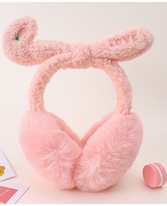 Babyhug Ear Muffs with Ear Applique - Pink