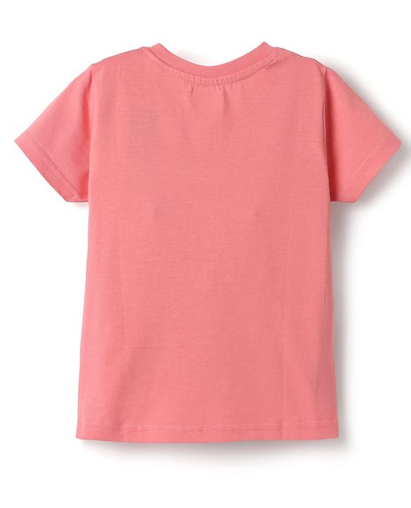 Babyhug Cotton Knit Half Sleeves Capri Night Suit With Unicorn & Butterfly Print - Pink