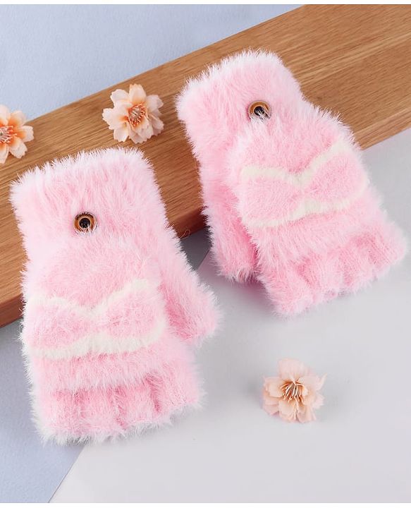 Babyhug Gloves with Design - Light Pink