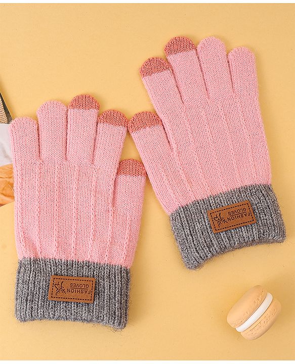 Pine Kids Solid Color Gloves - Pink