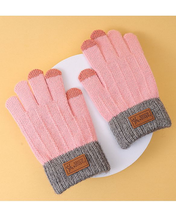 Pine Kids Solid Color Gloves - Pink