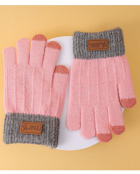 Pine Kids Solid Color Gloves - Pink