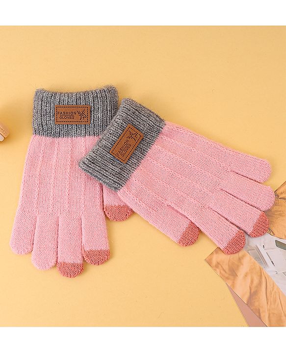 Pine Kids Solid Color Gloves - Pink