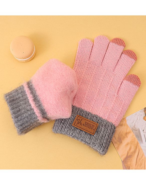 Pine Kids Solid Color Gloves - Pink