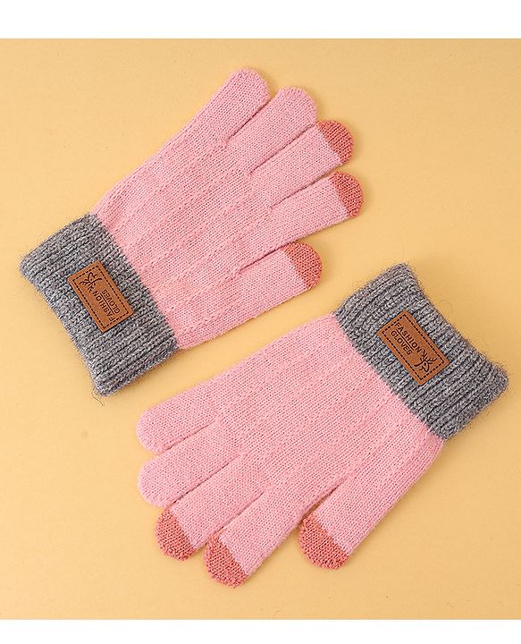 Pine Kids Solid Color Gloves - Pink
