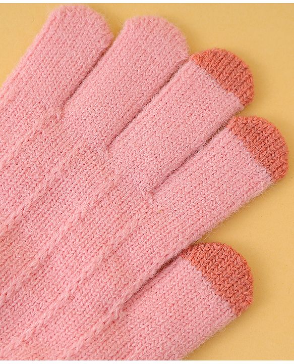 Pine Kids Solid Color Gloves - Pink