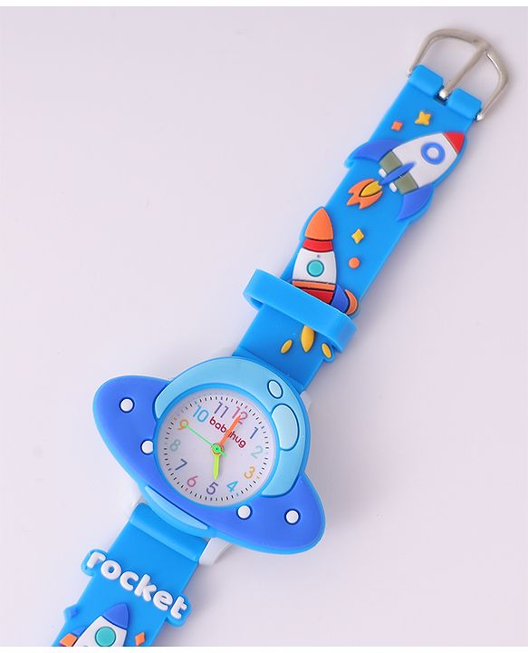 Babyhug Space Theme Designed Analog Watch Free Size - Blue