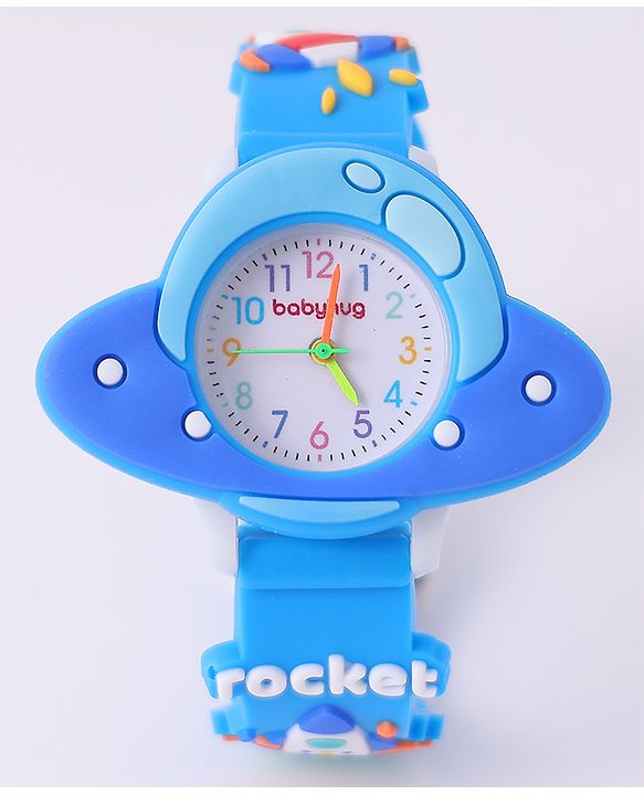 Babyhug Space Theme Designed Analog Watch Free Size - Blue