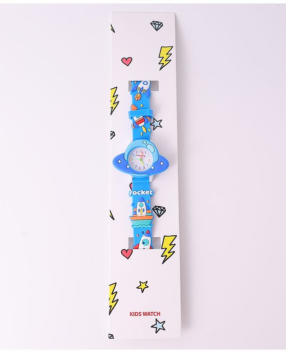 Babyhug Space Theme Designed Analog Watch Free Size - Blue