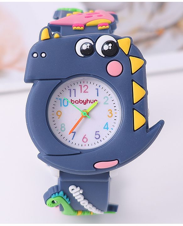 Babyhug Free Size Dino Analog Watch - Blue
