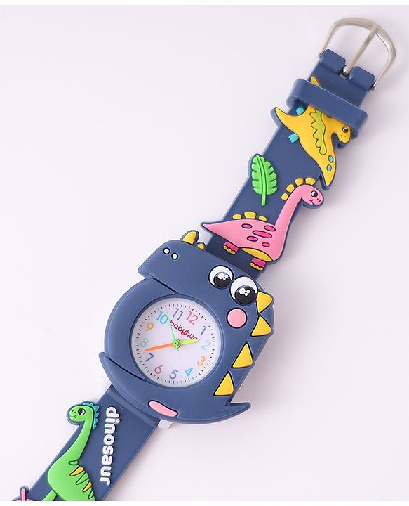 Babyhug Free Size Dino Analog Watch - Blue