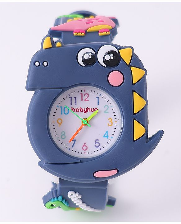 Babyhug Free Size Dino Analog Watch - Blue