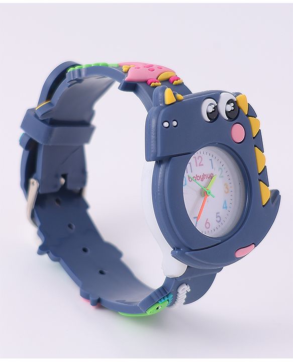 Babyhug Free Size Dino Analog Watch - Blue