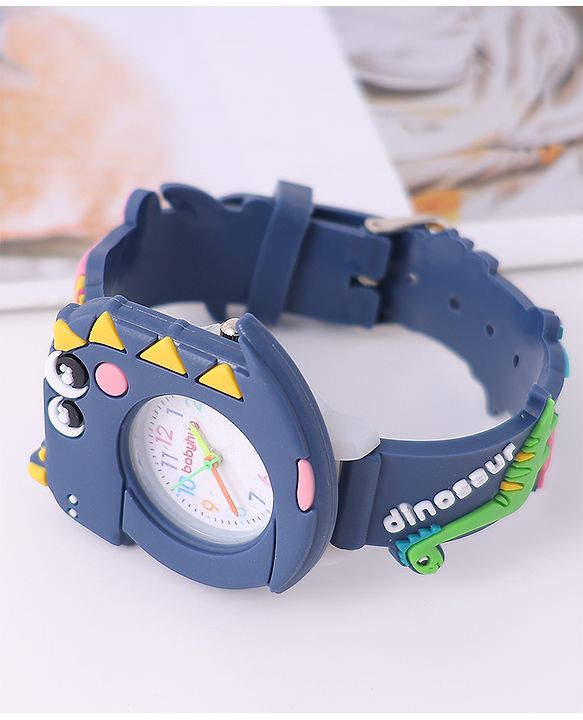 Babyhug Free Size Dino Analog Watch - Blue