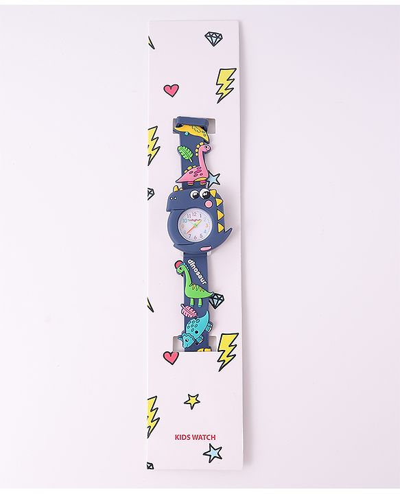 Babyhug Free Size Dino Analog Watch - Blue