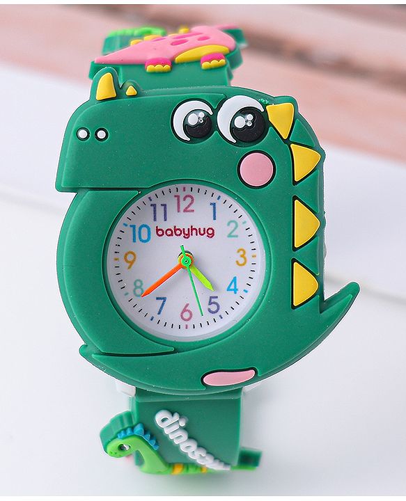 Babyhug Free Size Dino Analog Watch - Blue
