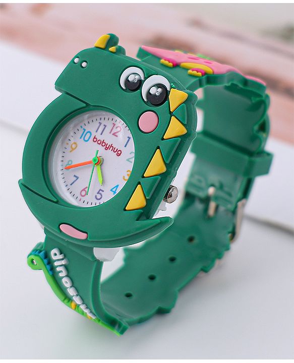 Babyhug Free Size Dino Analog Watch - Blue