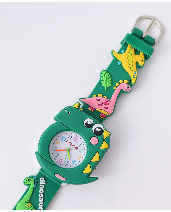 Babyhug Free Size Dino Analog Watch - Blue